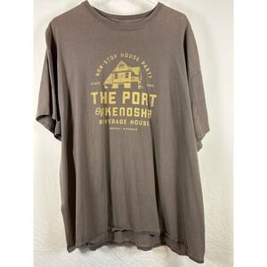 Dive Bar Shirt Club Port of Kenosha‎ Beverage House Graphic T-Shirt Brown XXL
